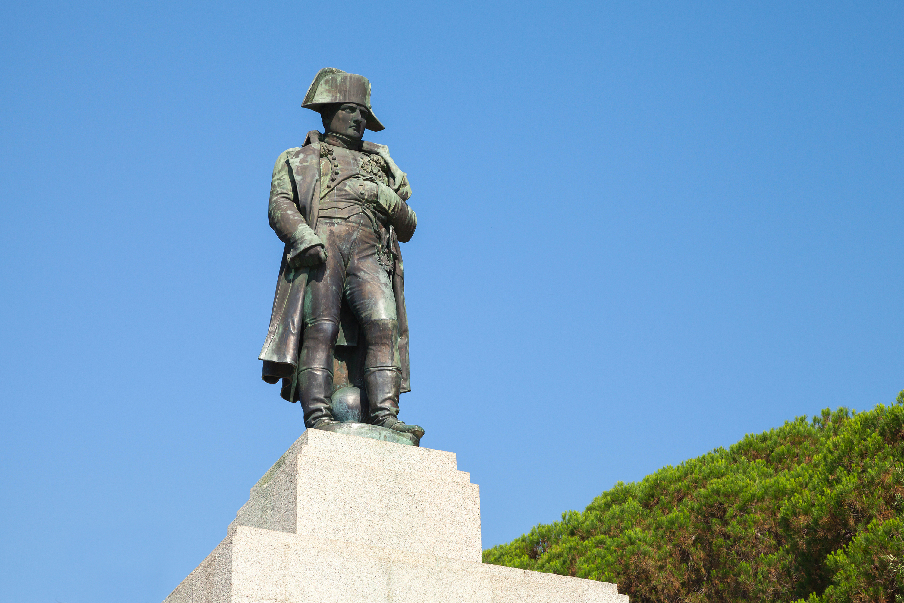 Beromte Napoleon statue sevaerdighed i Ajaccio på Korsika Frankrig