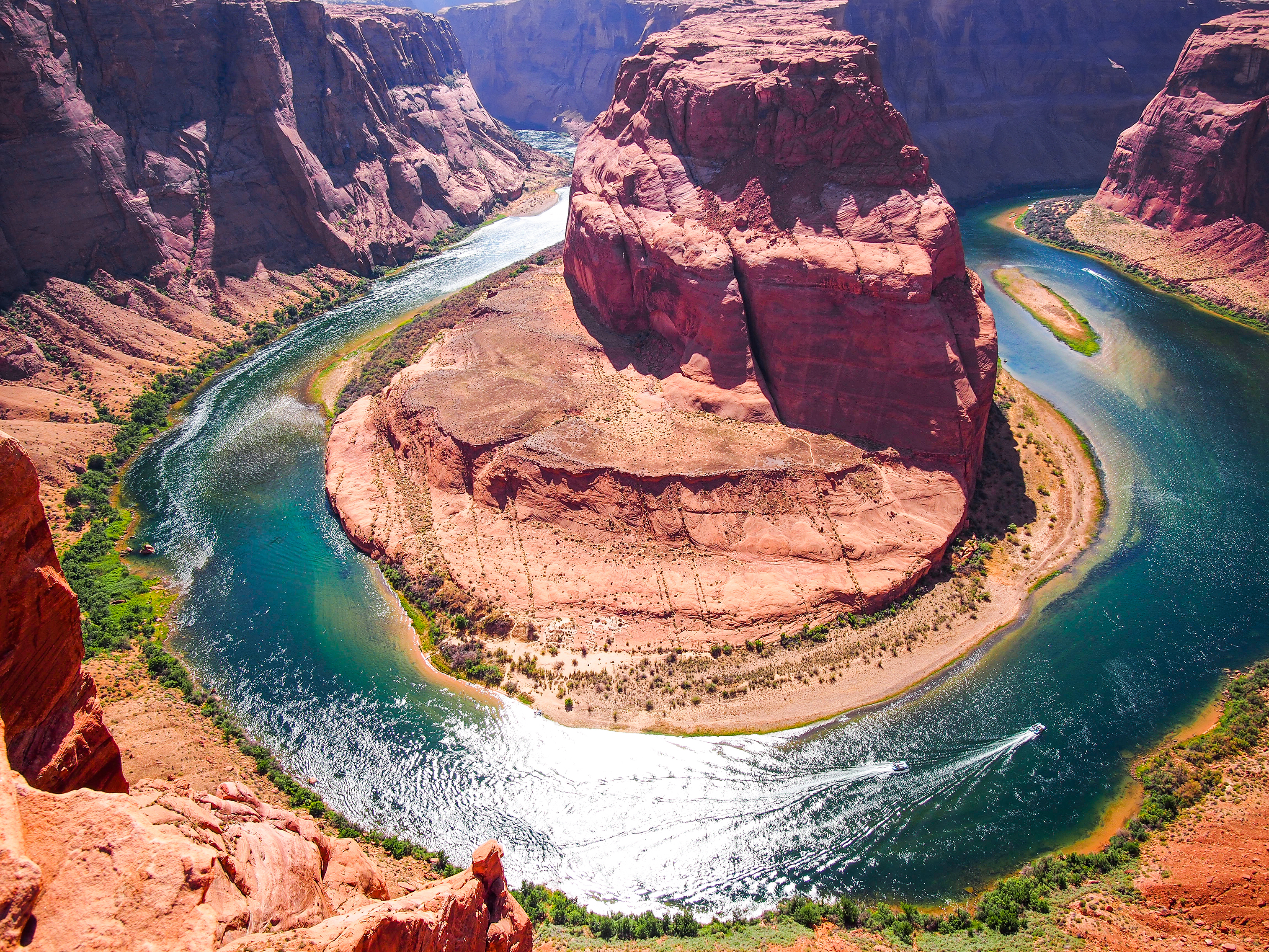 Den berømte Horseshoe Bend ved Page Arizona med Colorado River