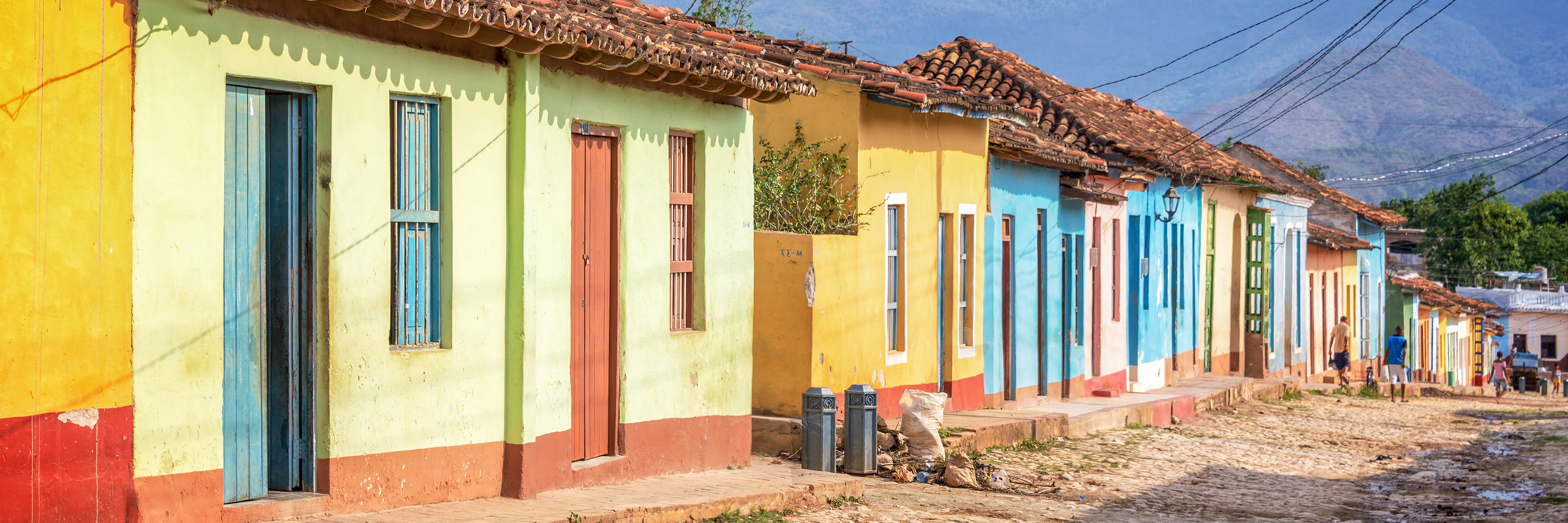 Smuk kolonialarkitektur med farverige facader i Trinidad, Cuba