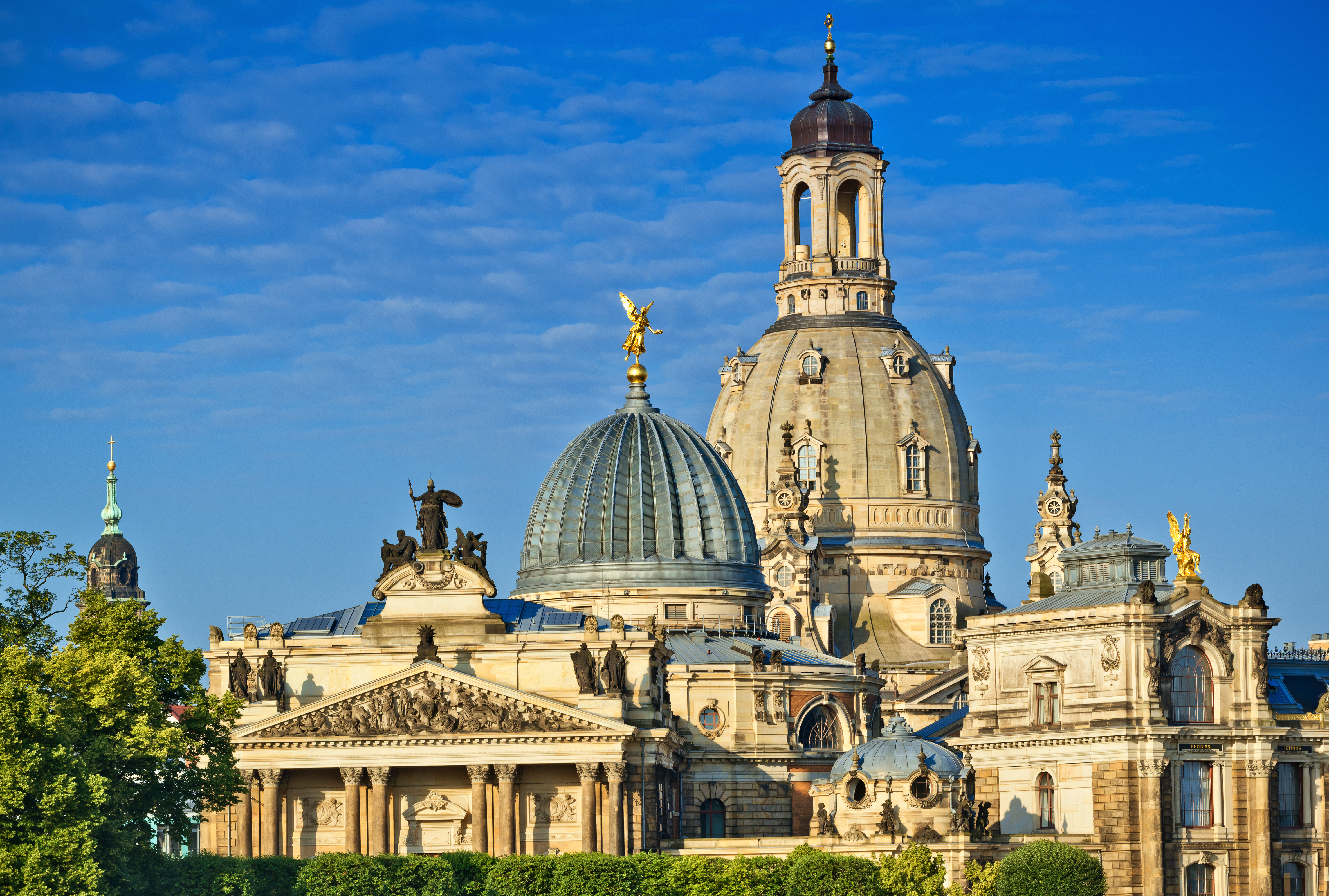 Dresden Frauenkirche - betydelig barokkirke og seværdighed i det historiske Tyskland