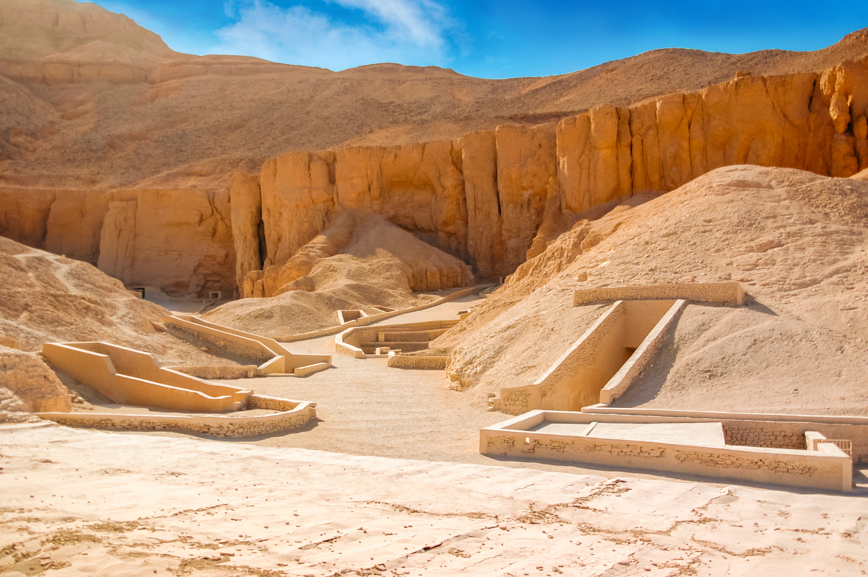 Arkæologiske faraograve i Kongernes Dal historisk seværdighed Luxor Egypten