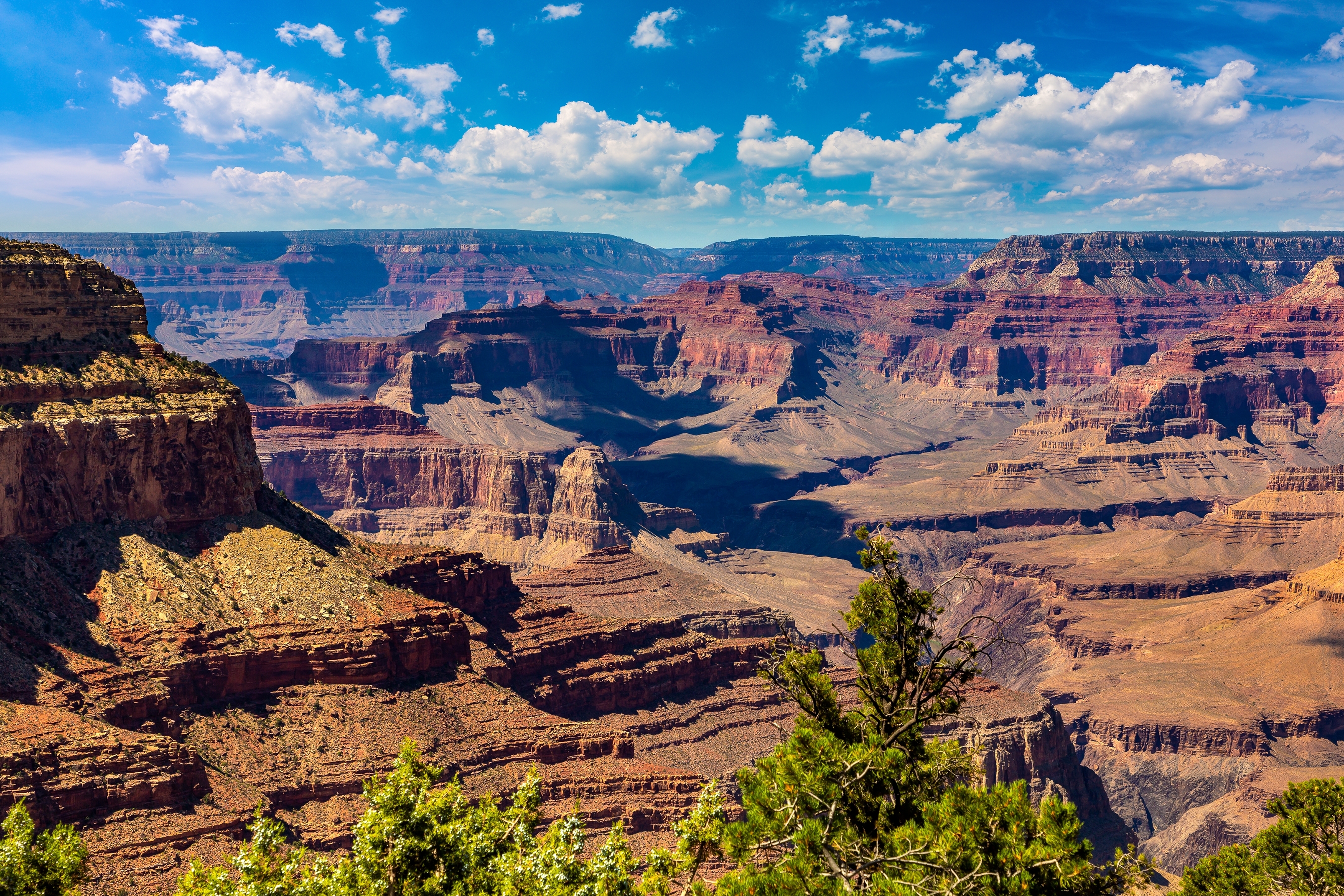Fantastisk panoramaudsigt over Grand Canyon National Park med dramatiske klipper