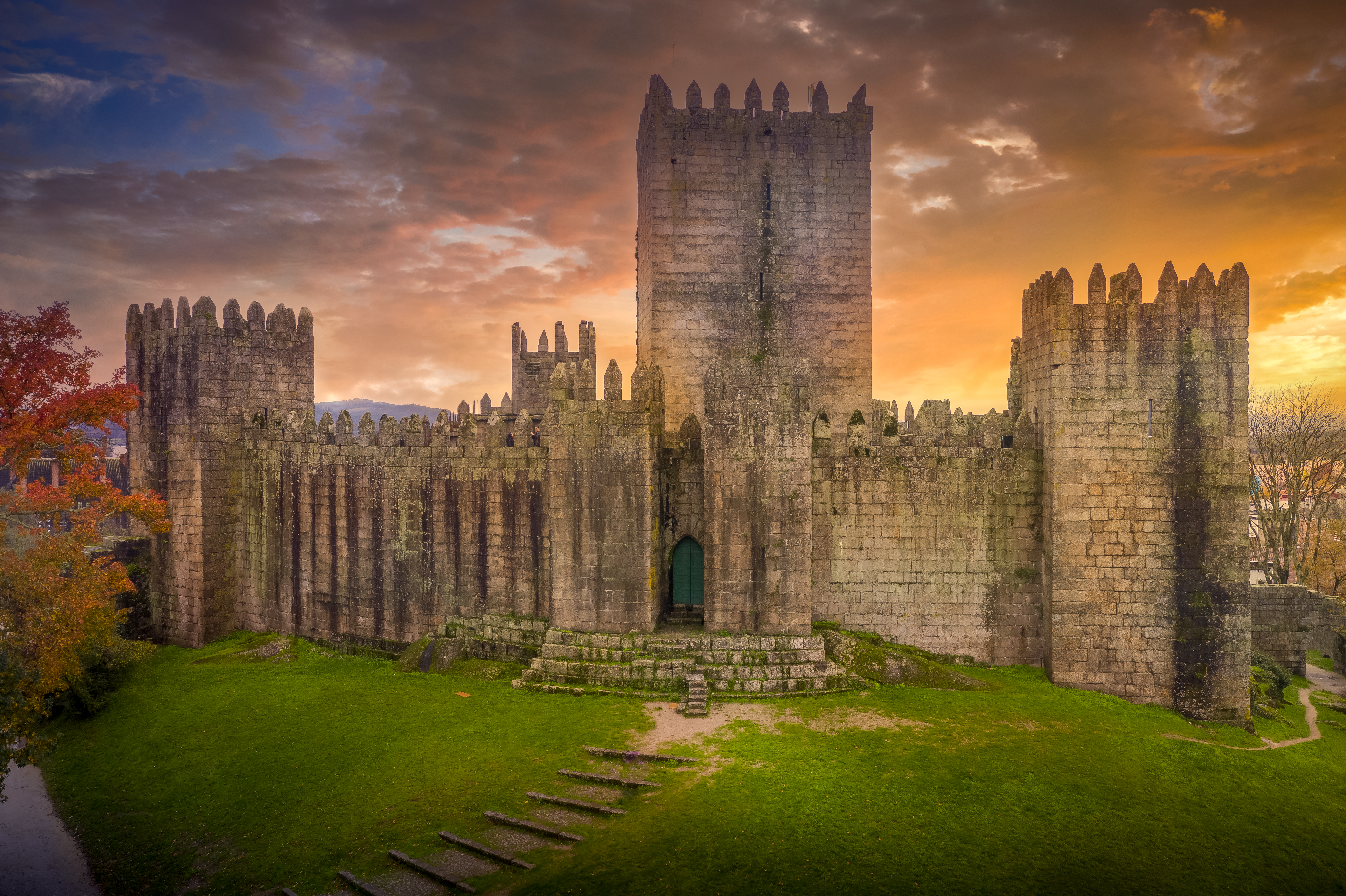 Guimarães kastell i Portugal UNESCO verdensarvs middelalderby