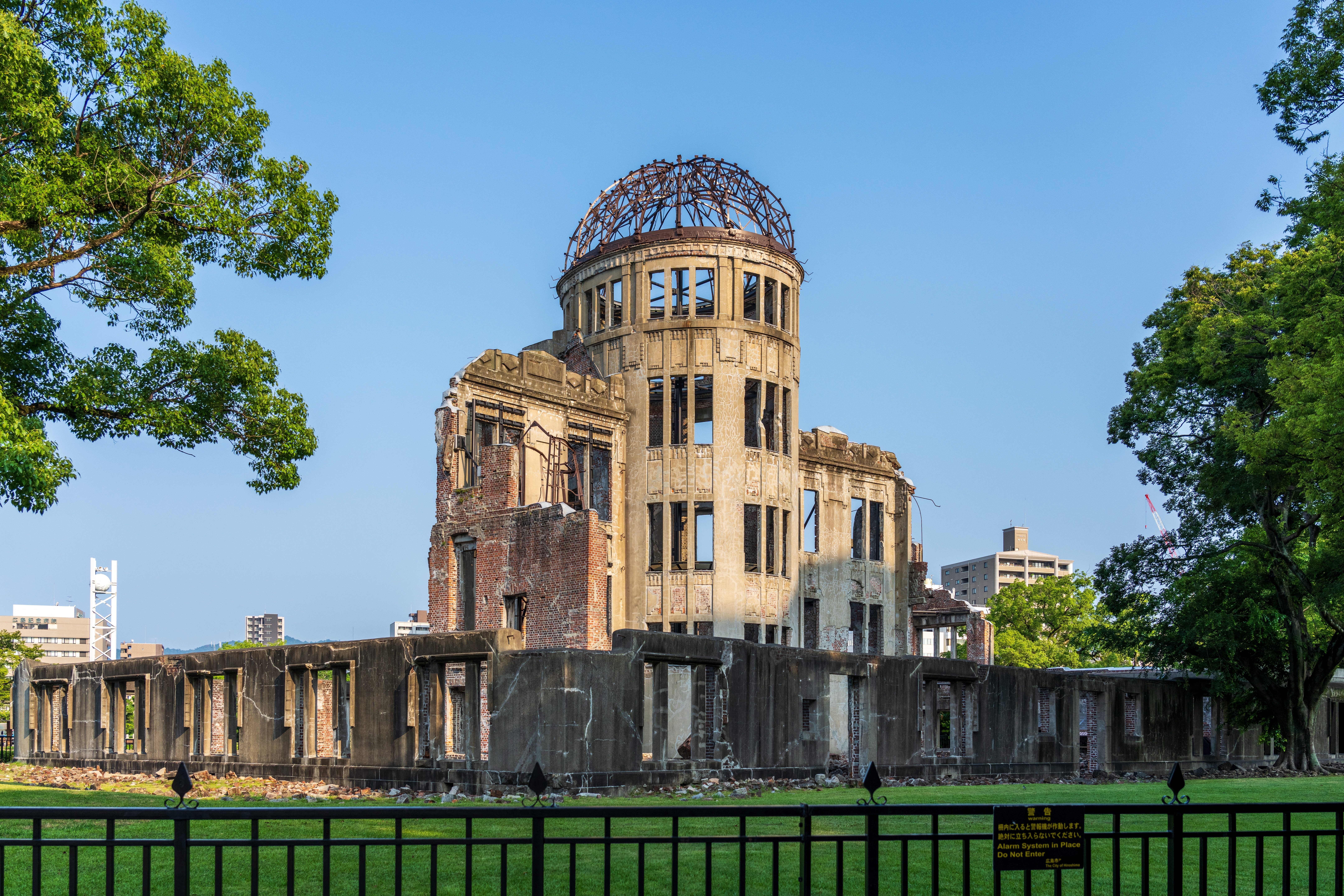 Japan Hiroshima fredspark med atomkuppel verdensarv monument