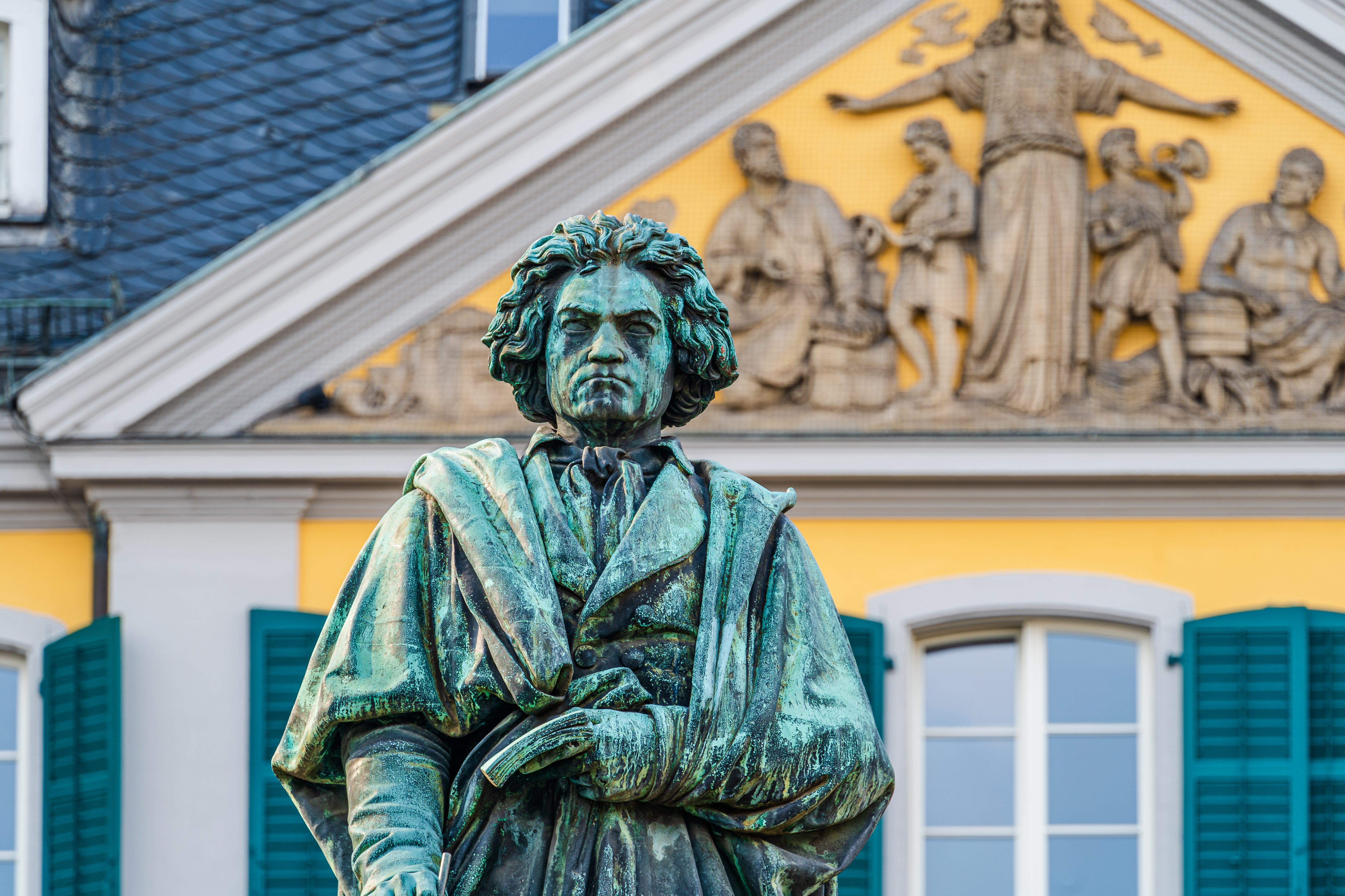 Klassisk musik komponist Beethoven statue i Bonn Tyskland