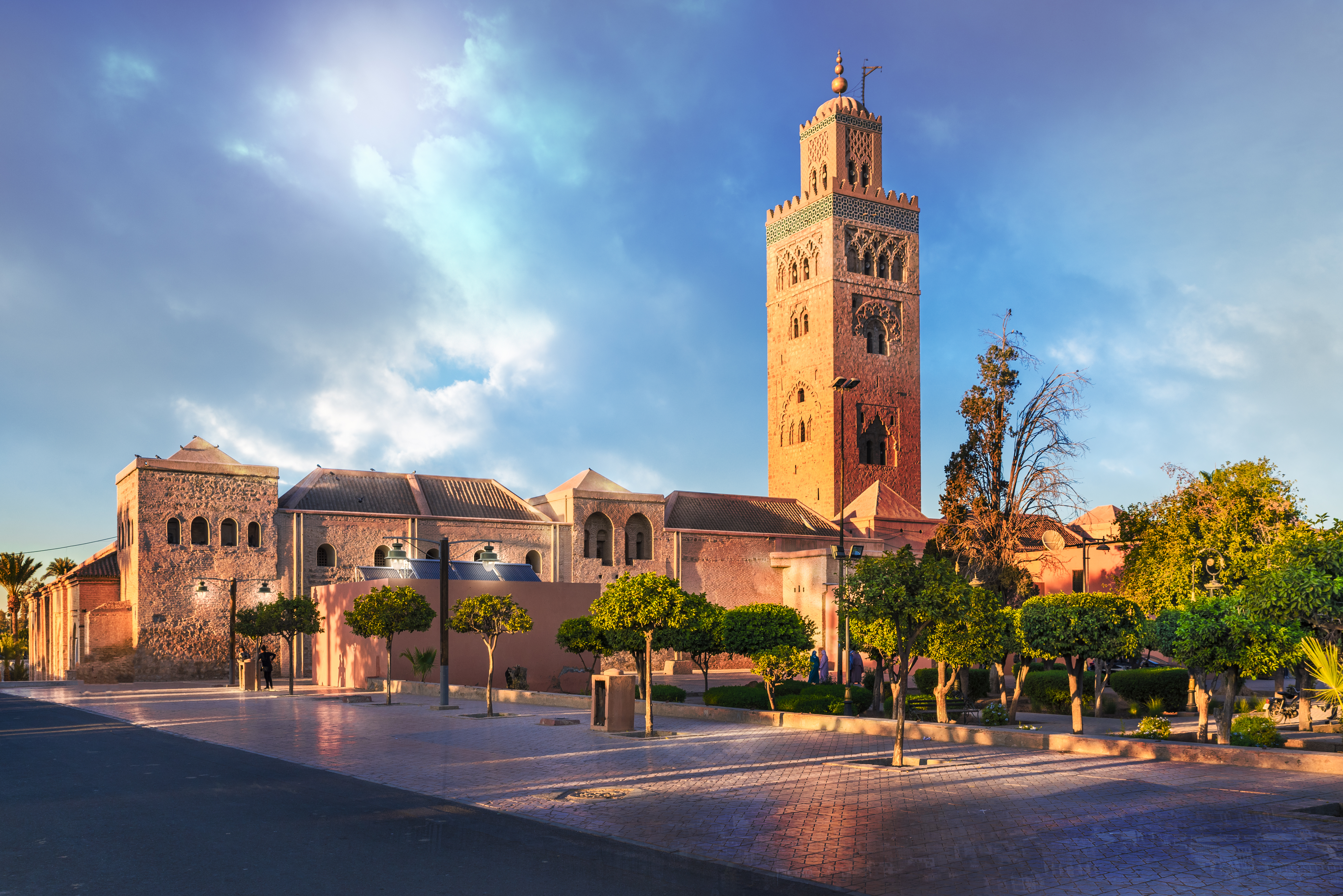 Koutoubia-moskeen og minaret i Marrakech, et UNESCO-verdensarvsmonument