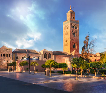 Koutoubia-moskeen og minaret i Marrakech, et UNESCO-verdensarvsmonument