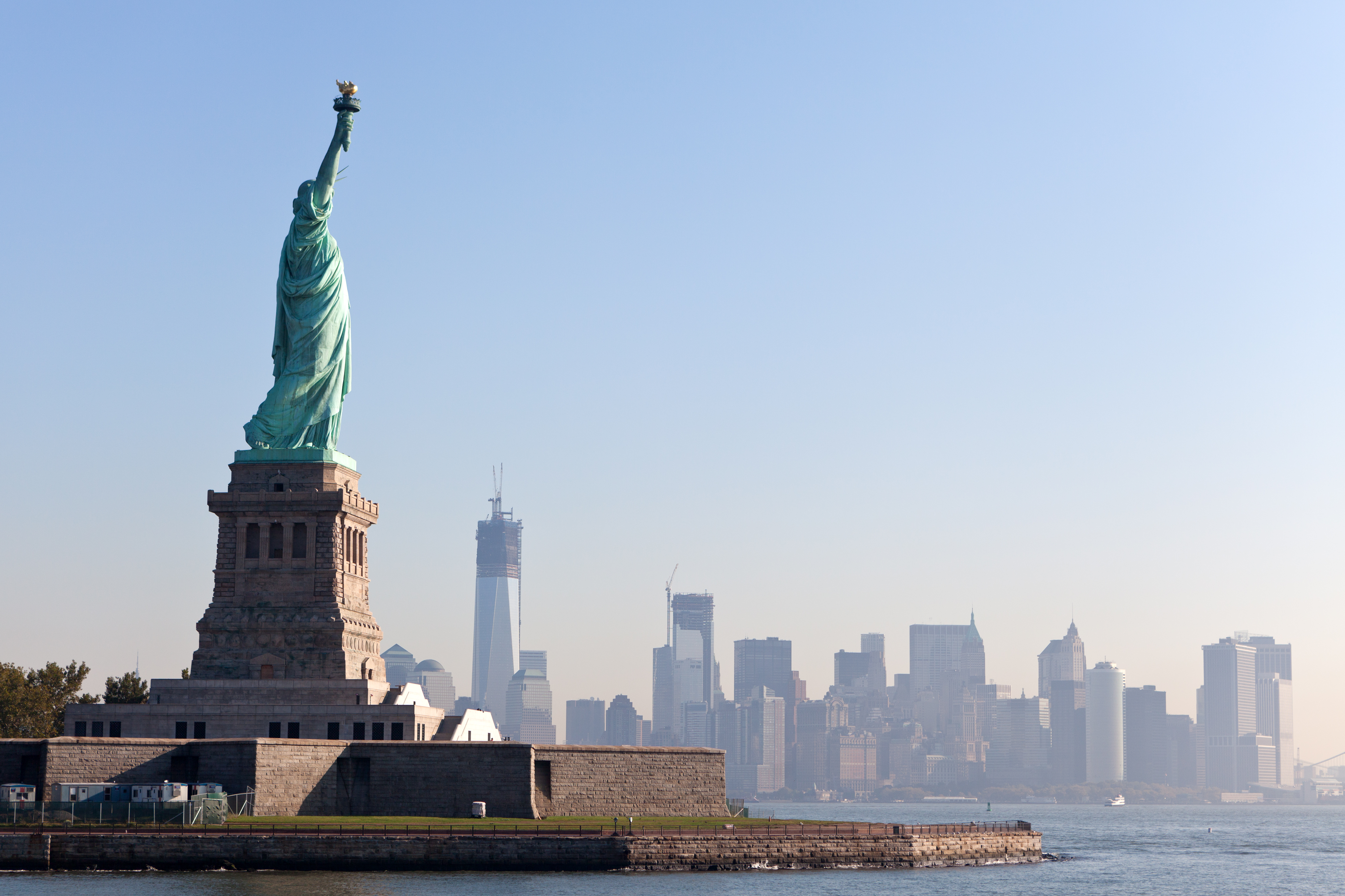 New York Frihedsgudinden med spektakulær skyline udsigt