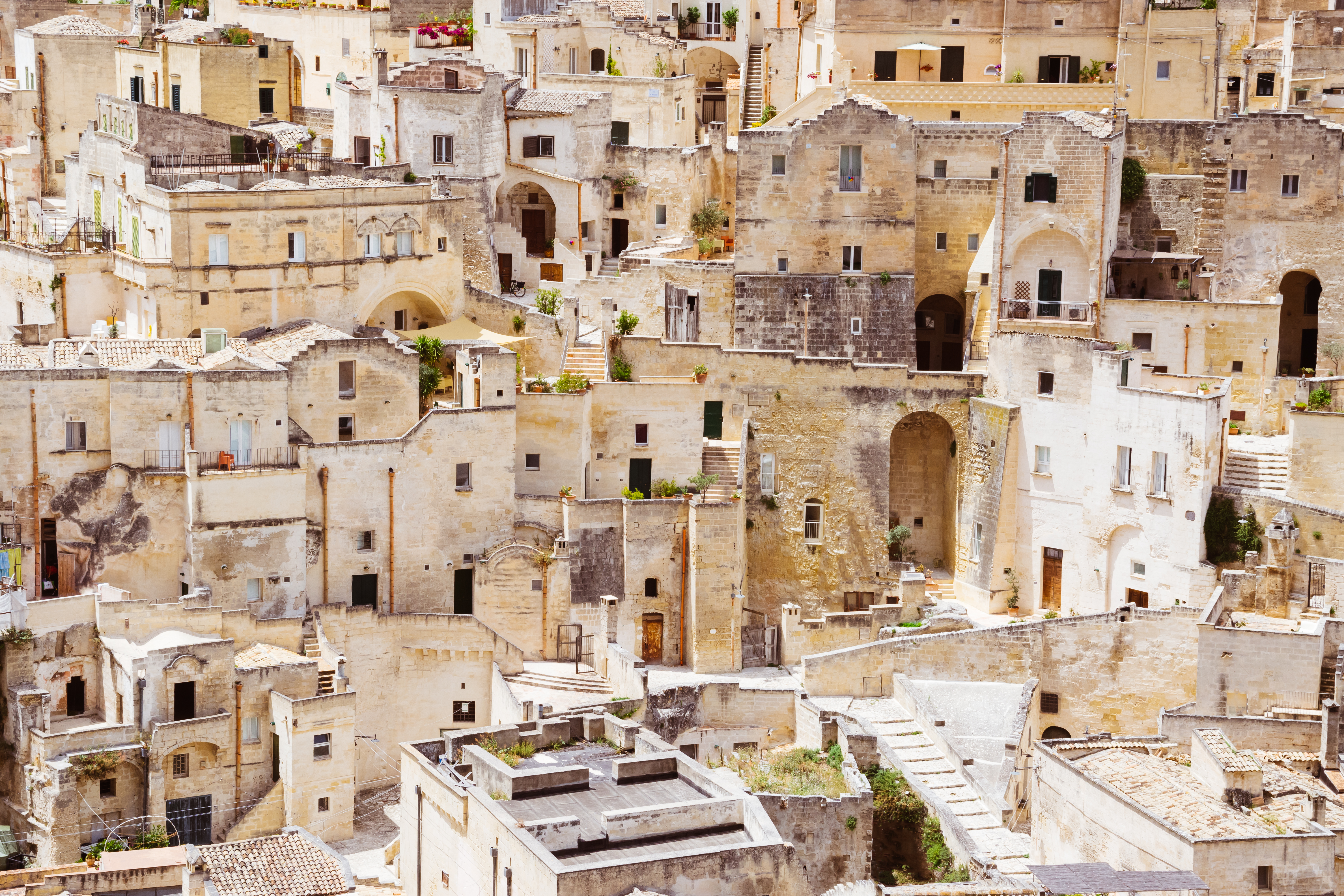 Sassi di Matera historisk stenbyggeri og grotter i Italien