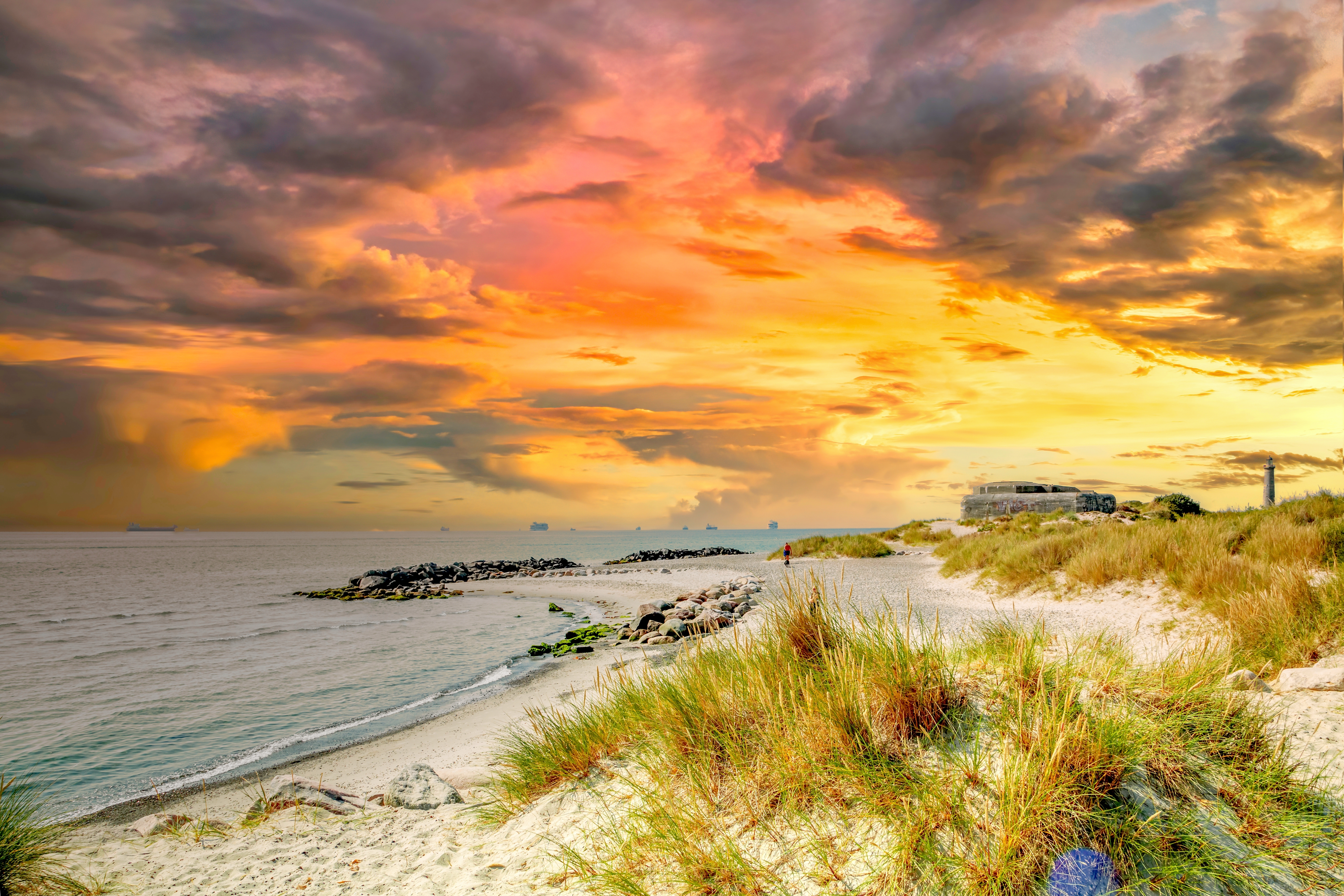 Det berømte mødested mellem Skagerrak og Kattegat ved Skagen