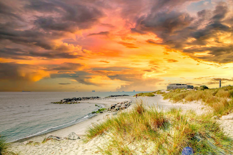 Det berømte mødested mellem Skagerrak og Kattegat ved Skagen