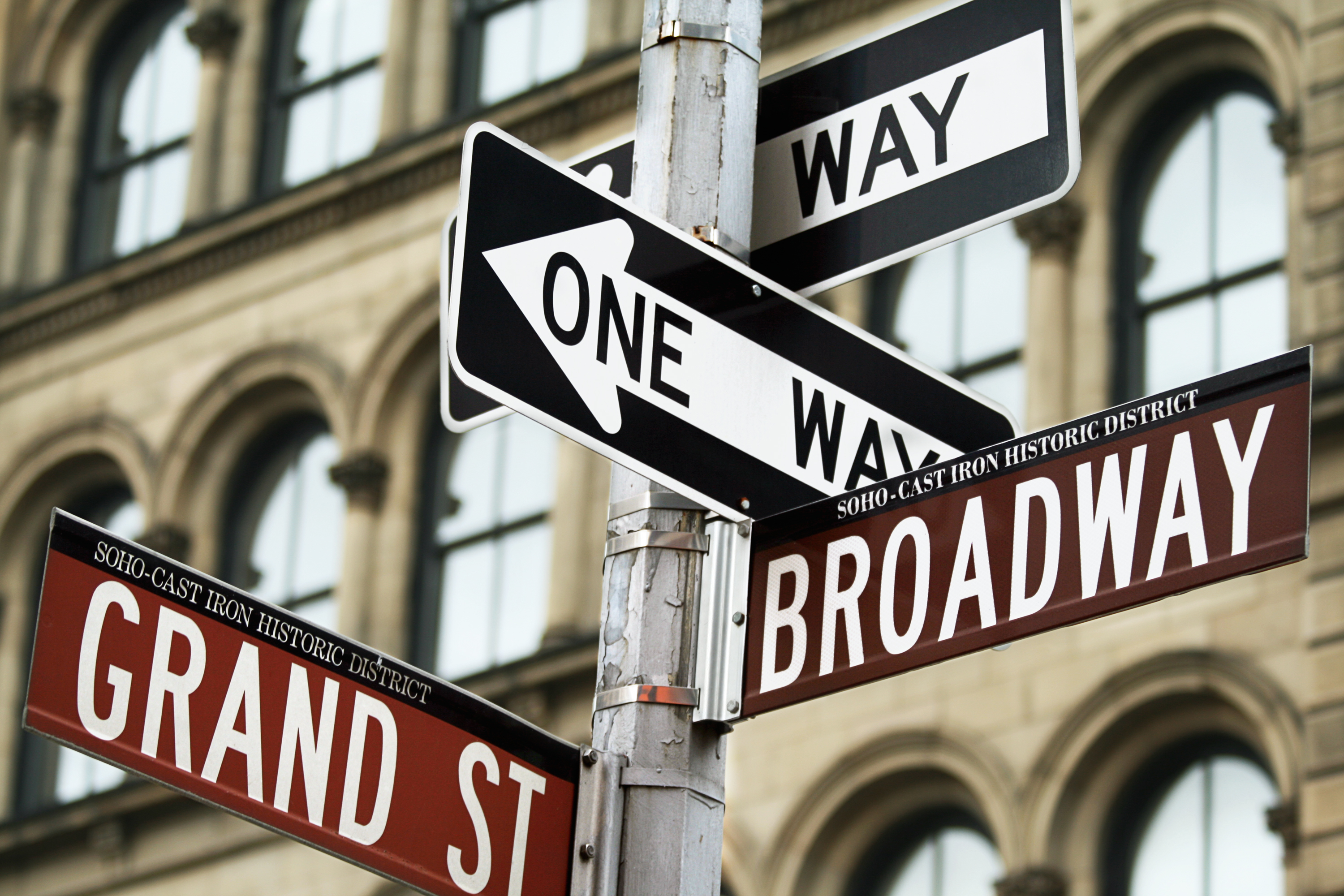SoHo historiske distrikt gadenavneskilte i New York City