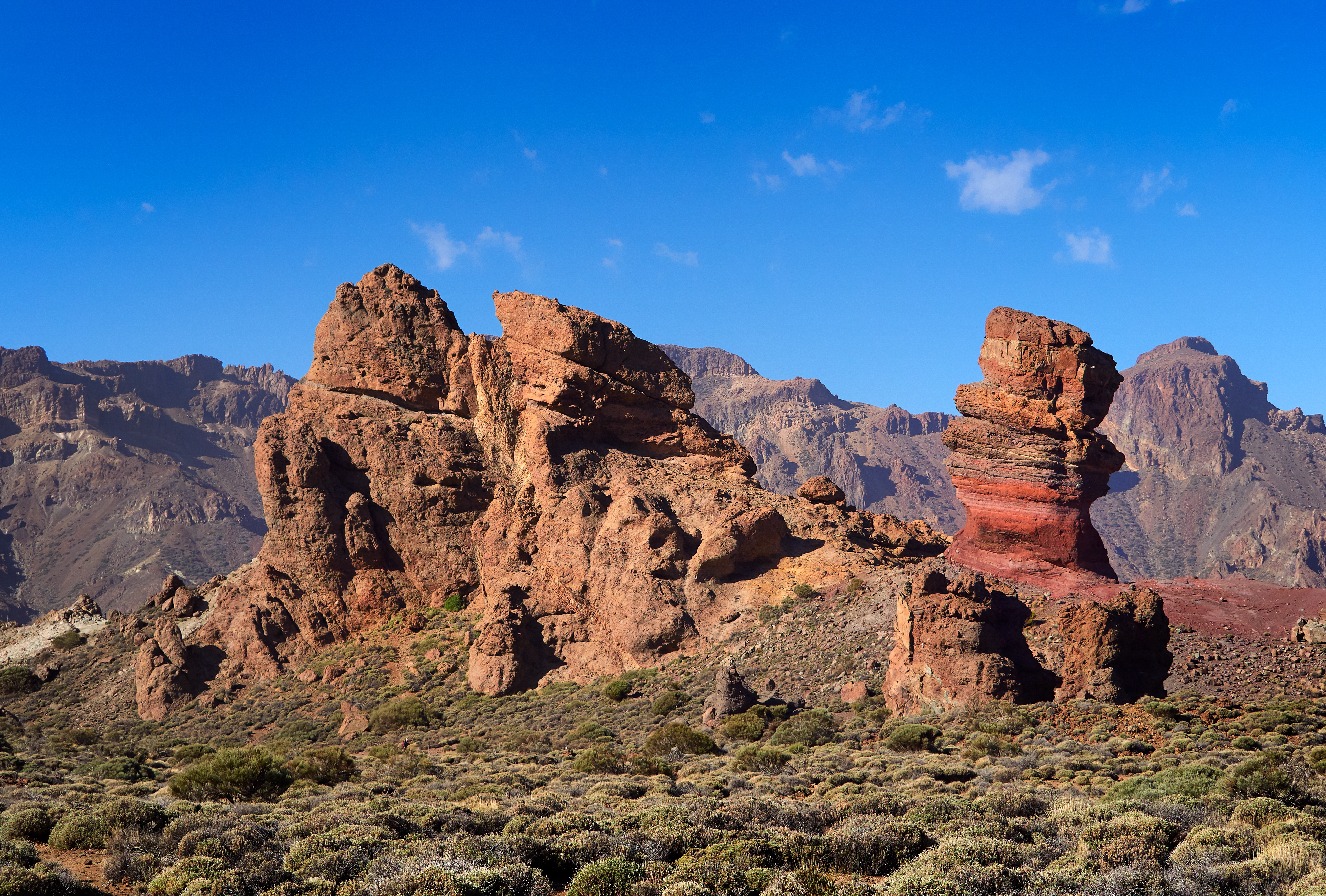 Spektakulære klippeformationer ved Roques de Garcia i Teides naturpark på Tenerife, Kanariske Øer