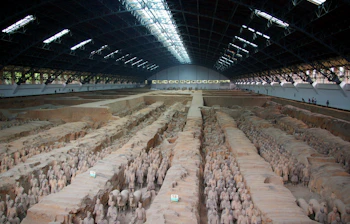 Terrakotta-hæren udgravningssted i Xian Kina