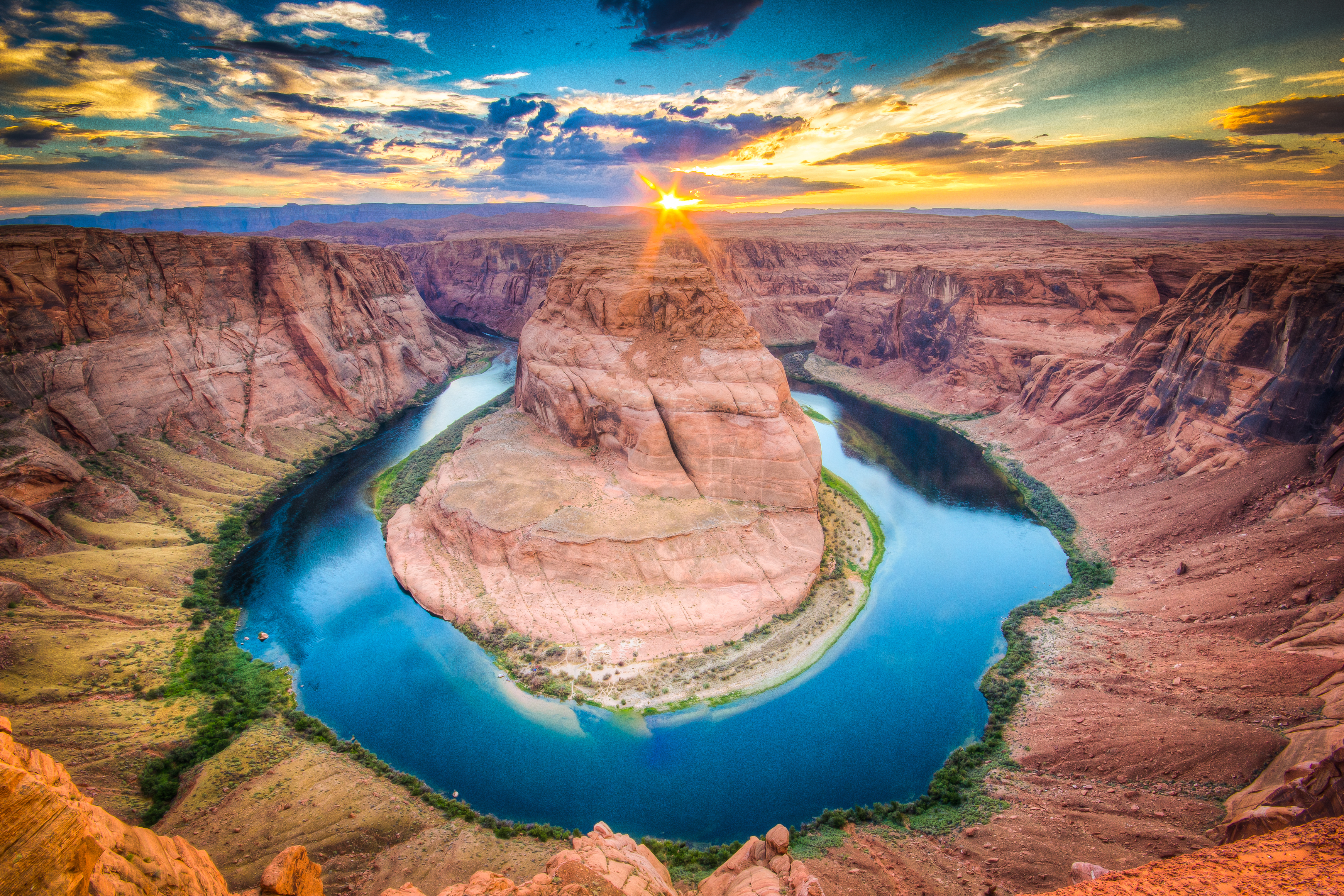 USA Arizona canyon Horseshoe Bend Colorado River naturskøn udsigt
