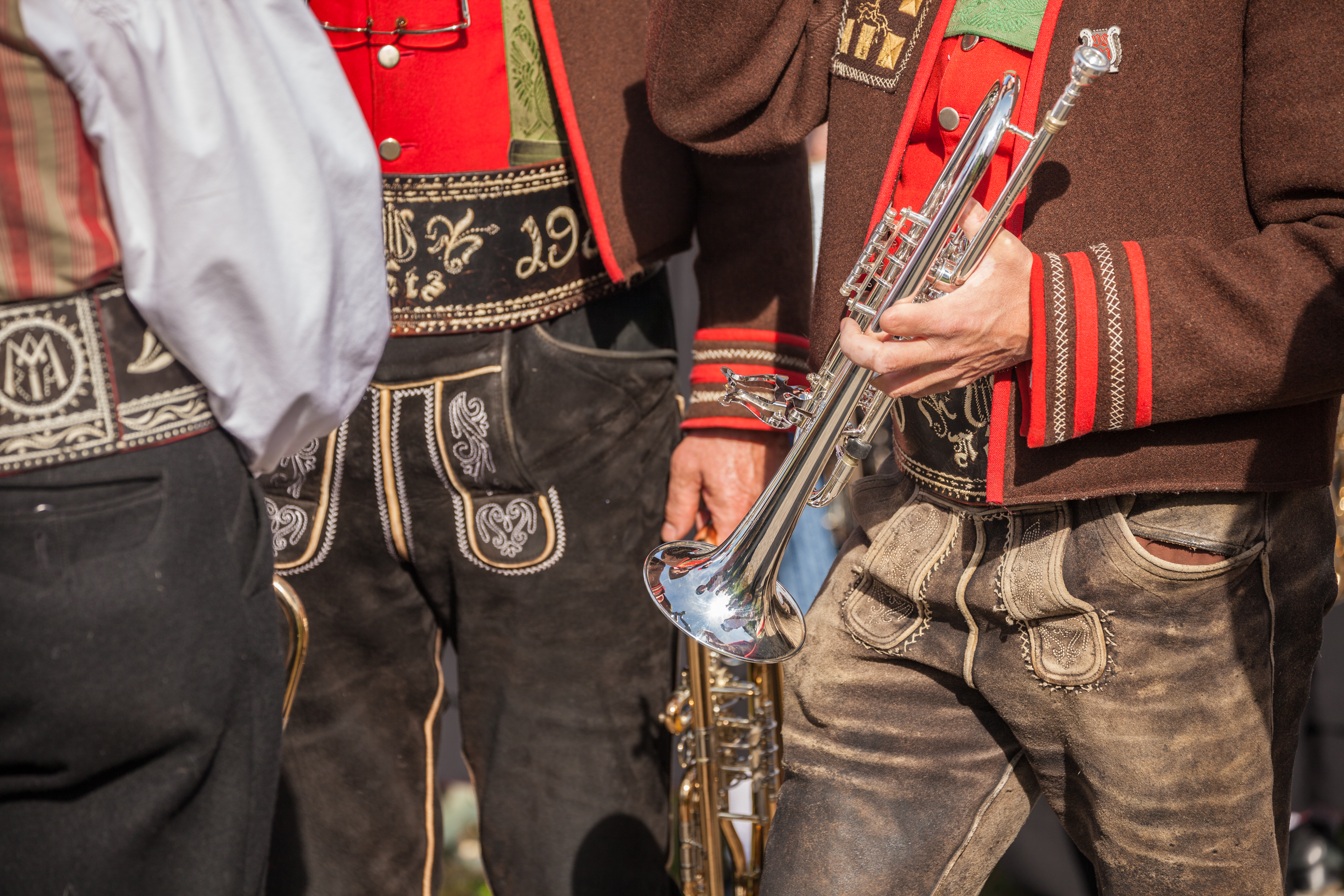 Traditionel musik festival med tyrolske musikere i Val Isarco Sydtyrol Italien