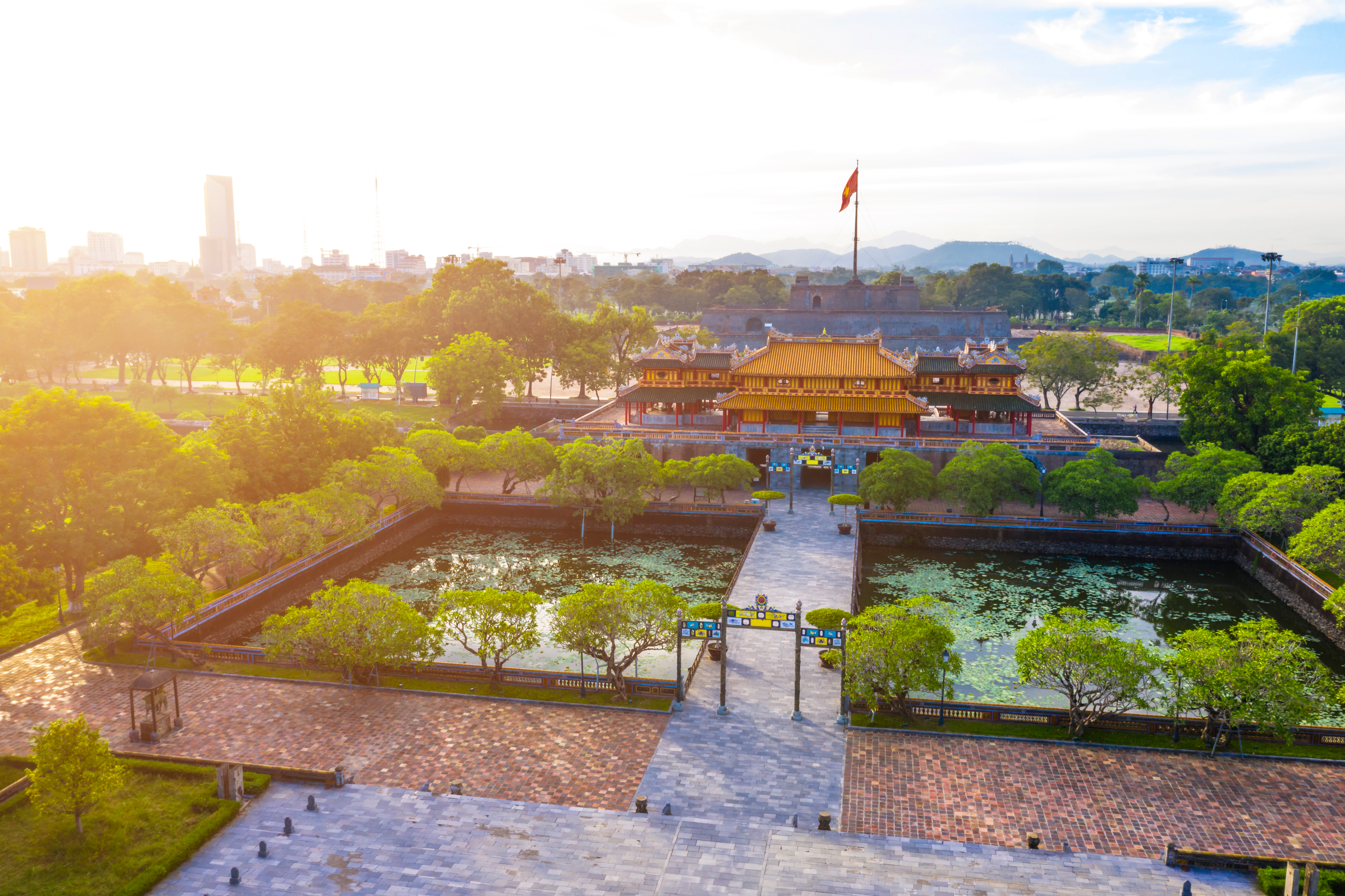 Den forbudte by i Hue Vietnam med kongelige paladser og traditionel asiatisk arkitektur