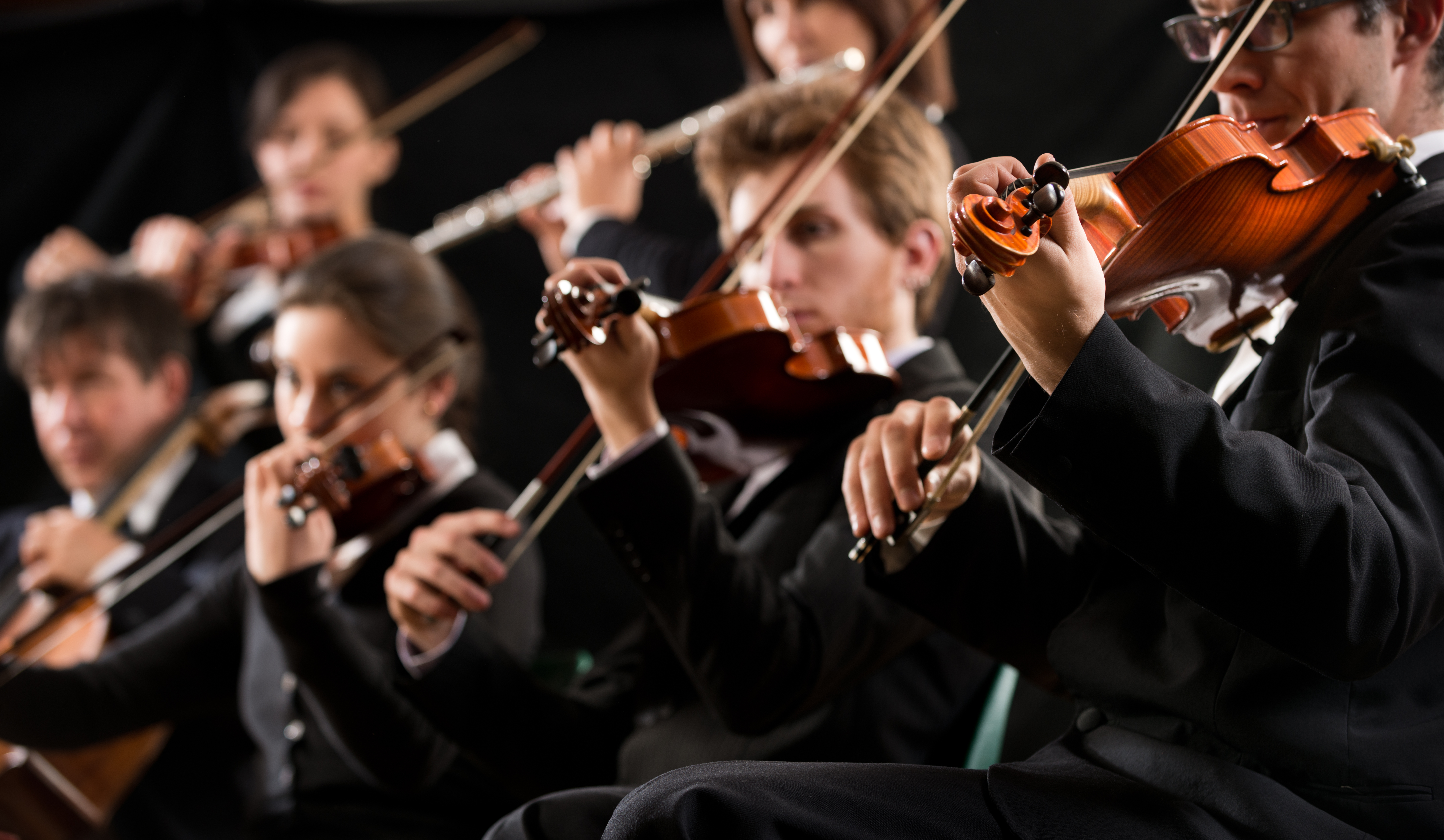 Professionelt violin-ensemble optræder ved klassisk koncert i Berlin Filharmoni
